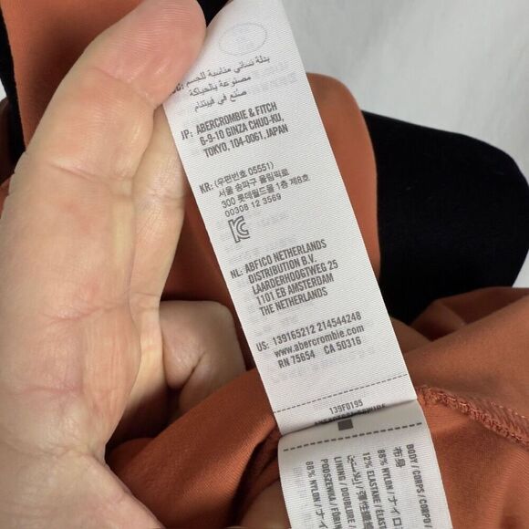 Abercrombie & Fitch Orange V-Neck Bodysuit - Women’s M - Picture 7 of 9